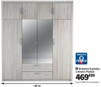 Armoire 8 portes 2 tiroirs Pluton