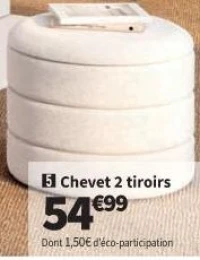 Chevet 2 tiroirs