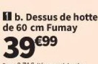 Dessus de hotte de 60 cm Fumay