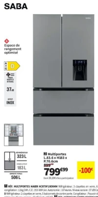 Multiportes L.83.6 x H183 x P.70.6cm