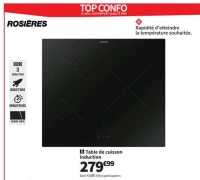 ROSIÈRES Table de cuisson induction
