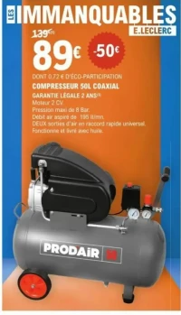 PRODAIR COMPRESSEUR 50L COAXIAL