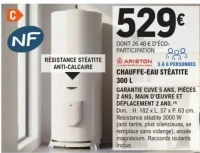 CHAUFFE-EAU STÉATITE 300 L