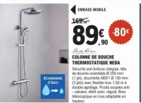 COLONNE DE DOUCHE THERMOSTATIQUE NEDA