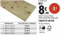 TABLETTE EN PIN