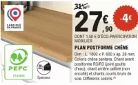 PLAN POSTFORME CHÊNE