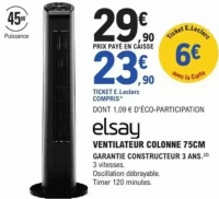 elsay VENTILATEUR COLONNE 75CM