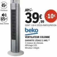 beko VENTILATEUR COLONNE