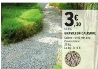 Gravillon calcaire
