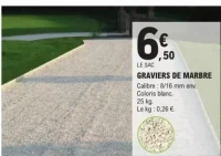 Graviers de marbre