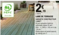 Lame de terrasse en pin sylvestre