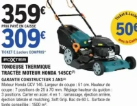 FOXTER TONDEUSE THERMIQUE TRACTÉE MOTEUR HONDA 145CC