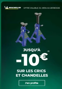 Jusqu'à -10€ Crics Et Chandelles Michelin