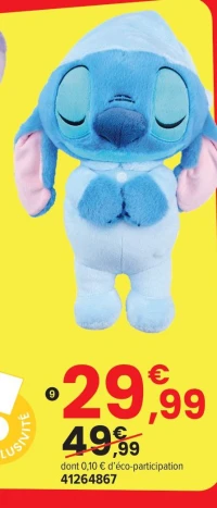 DISNEY PELUCHE STITCH ENDORMI
