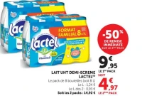 Lactel Lait UHT Demi-Écrémé