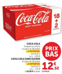 COCA COLA Original ou sans sucres