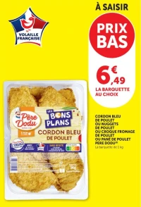 CORDON BLEU DE POULET OU NUGGETS PERE DOUDOU