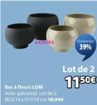 Bac à fleurs LOM