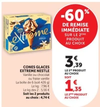 CONES GLACES EXTREME NESTLE