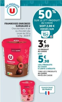 FRAMBOISES ENROBEES SURGELEES U