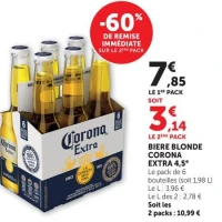 BIERE BLONDE CORONA EXTRA 4,5°