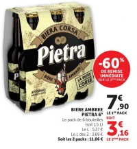 BIERE AMBREE PIETRA 6°