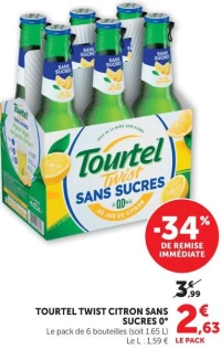 Tourtel Twist Citron Sans Sucres 0°