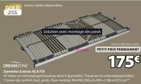 Sommier à lattes ALA FIX