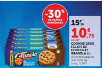 Cookies Gros Eclats de Chocolat Granola LU