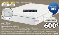 Matelas à ressorts DRIVA