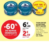 Thon Entier au Naturel Petit Navire