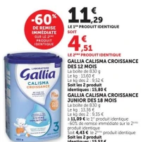 GALLIA CALISMA CROISSANCE DES 12 MOIS