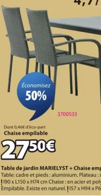 Chaise empilable GUDHJEM