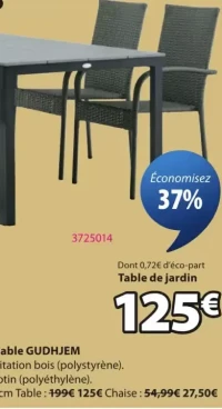 Table de jardin MARIELYST