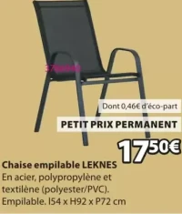 Chaise empilable LEKNES