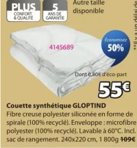 Couette synthétique GLOPTIND
