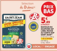 Ravioles du Dauphiné IGP Label Rouge au Comté AOP Saint Jean