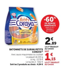 Bâtonnets de surimi petits Coraya