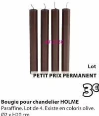 Bougie pour chandelier HOLME