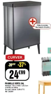 POUBELLE VERTO 54L
