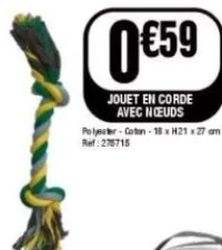 JOUET EN CORDE AVEC NŒUDS