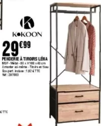 PENDERIE À TIROIRS LÉNA