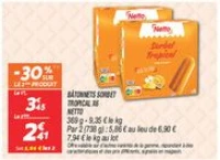 Bâtonnets sorbet tropical x6