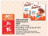 Cônes glacés bueno chocolat au lait x4