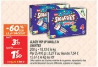 Glaces pop up vanille x4
