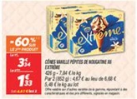 Cônes  vanille pépites de nougatine x6