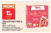 Cônes glacés vanille fraise x6