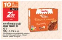 Maxi bâtonnets glacés  nougat caramel x4