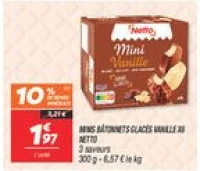 Minis bâtonnets glacés vanille x6 