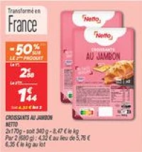 Croissants au jambon